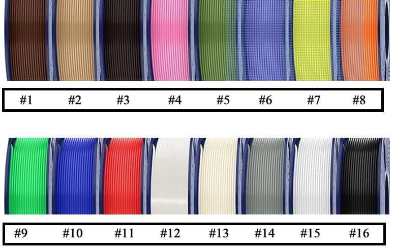 Filament Colour Swatches